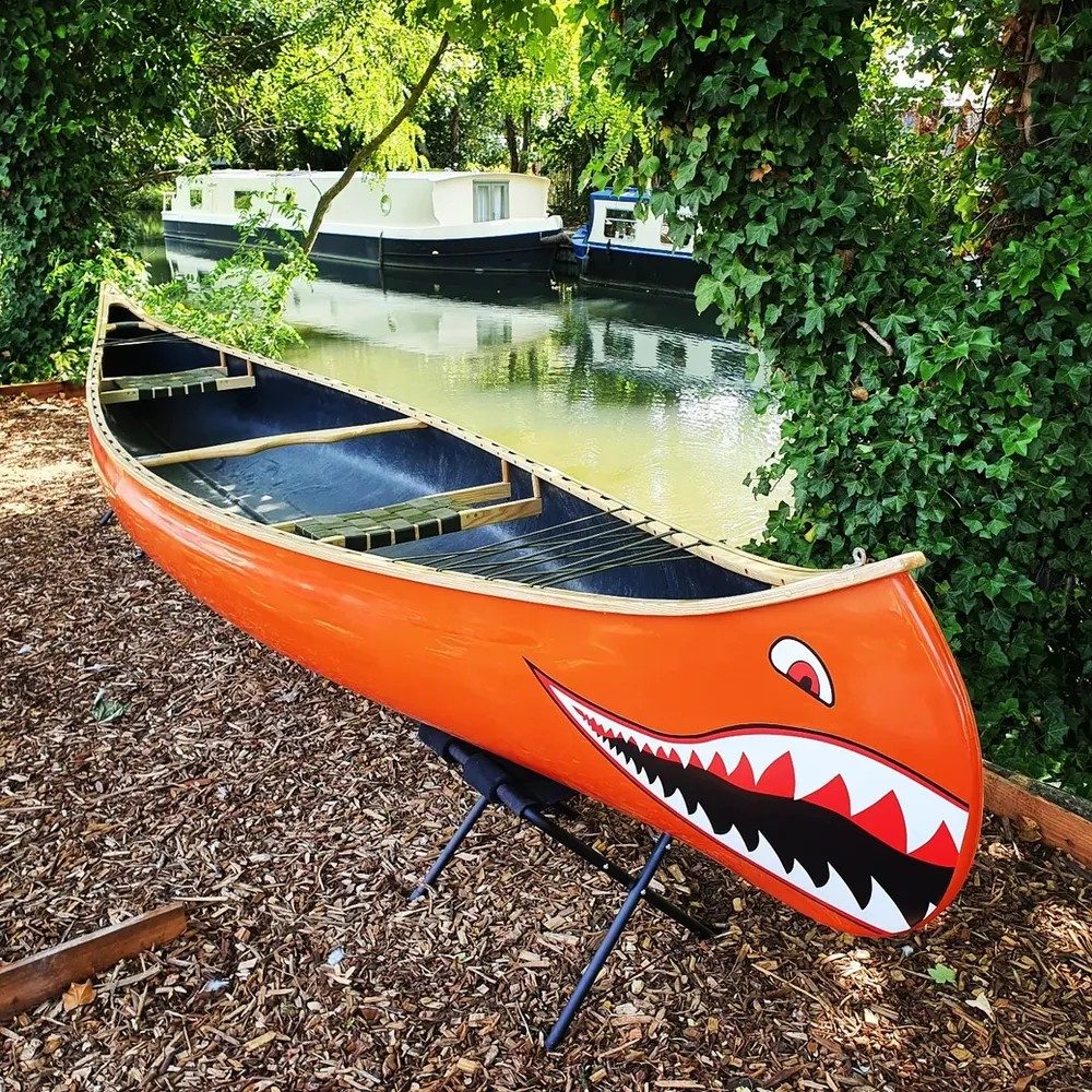 A customer's playful shark-face custom finish