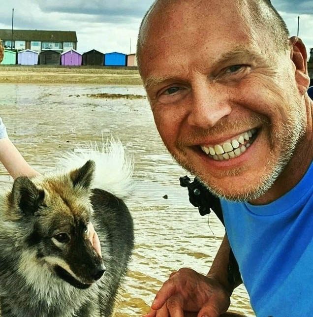 Jason and Nova the workshop dog